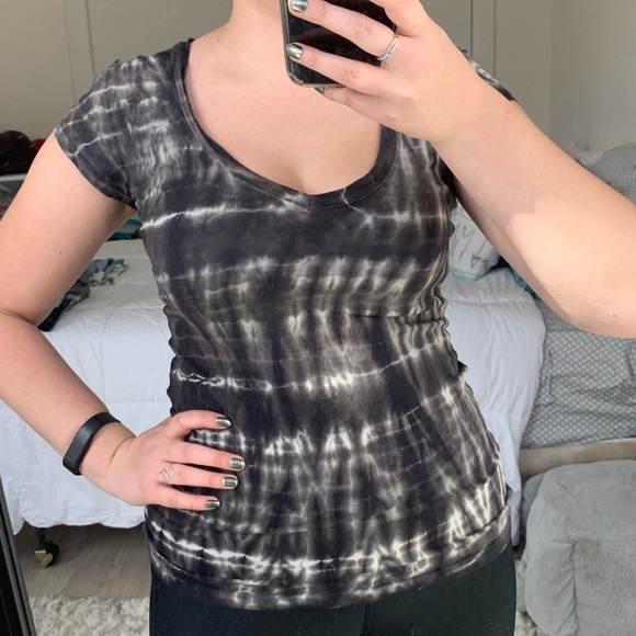 Tie Dye V Neck T-Shirt - Picture 2 of 8